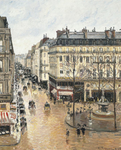 Camille Pissaro's painting "Rue Saint-Honoré, apres-midi, effect de pluie"